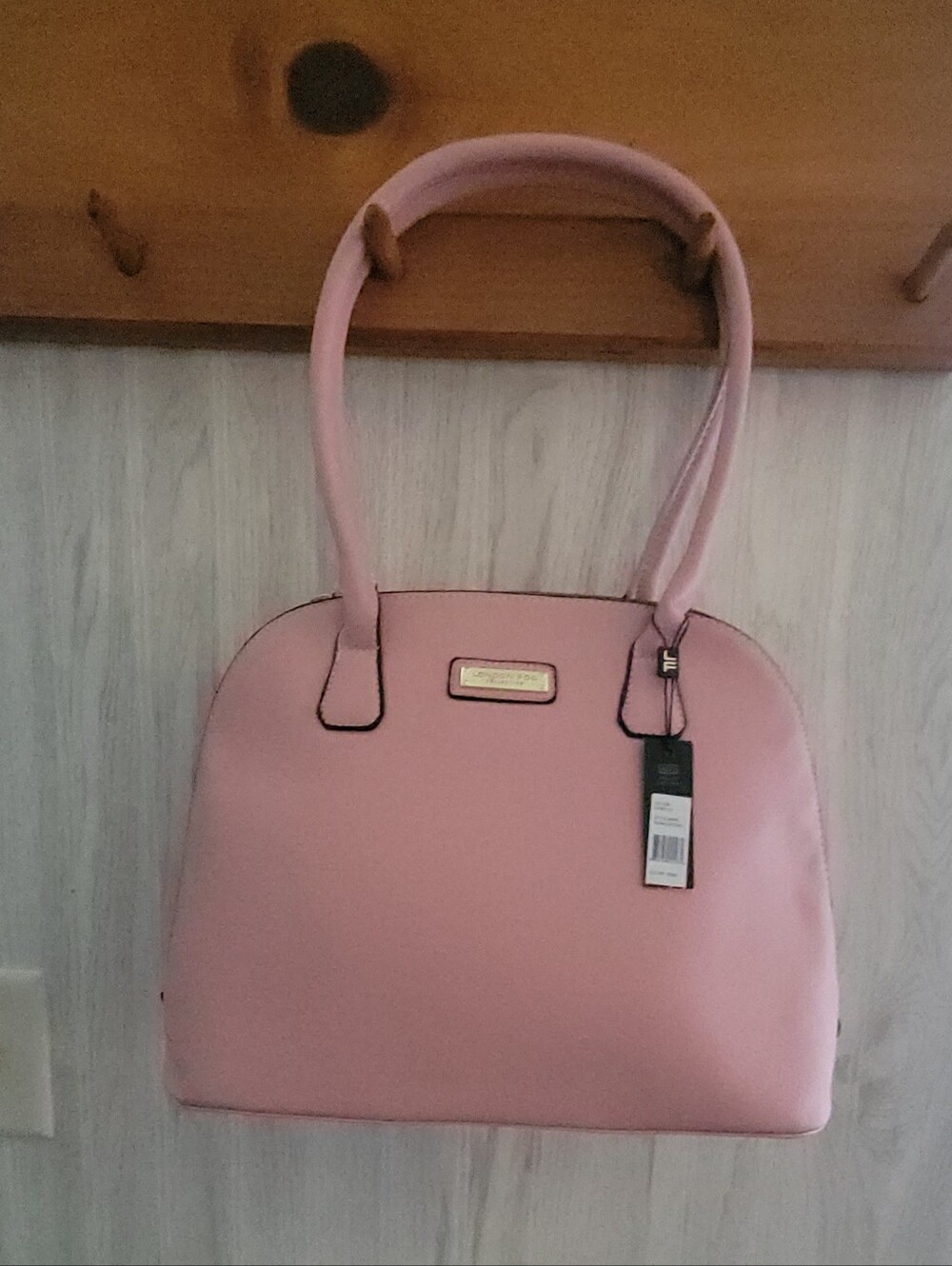NWT London Fog Pretty Pink Dome Satchel Handbag Purse